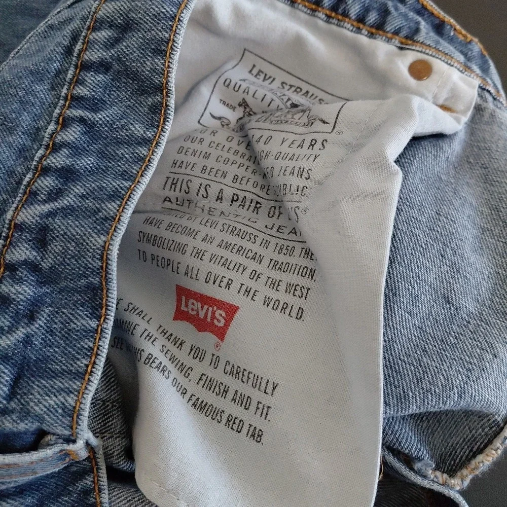 VINTAGE Levi's 512 Denim Jeans Size 14 USA Slim Fit Tapered Leg "R" Only Tag - Picture 13 of 13